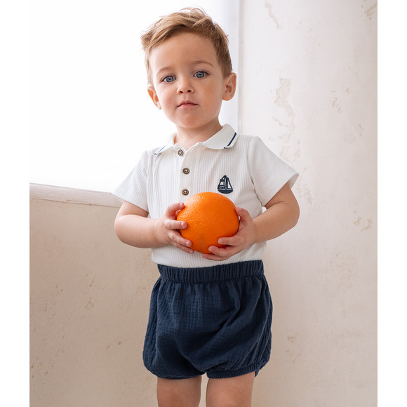 Baby Set mit Body, Shorts und Mütze