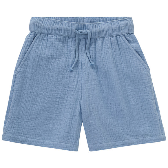Jungen Musselin-Shorts mit Tunnelzug hellblau