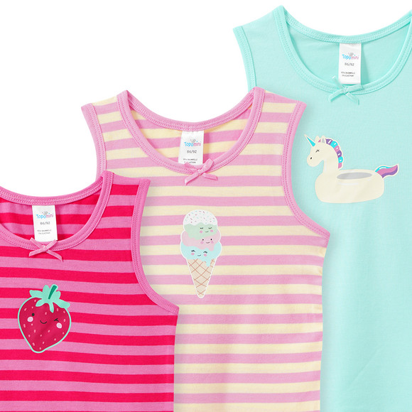 3 Baby Unterhemden mit Print
