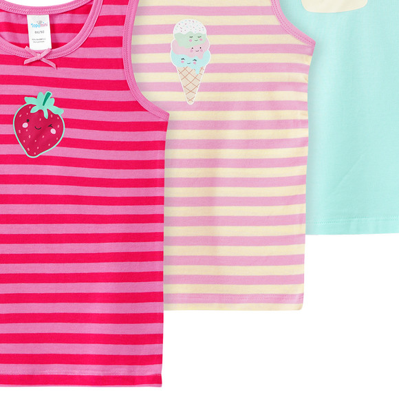 3 Baby Unterhemden mit Print