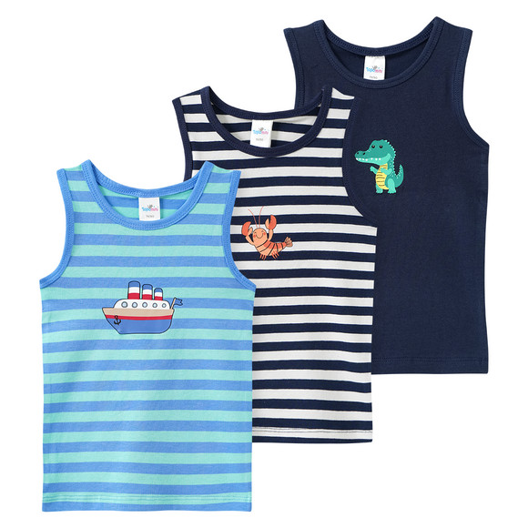 3 Baby Unterhemden mit Print