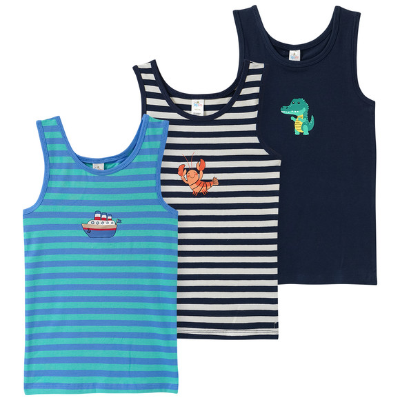 3 Jungen Unterhemden