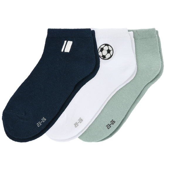 3 Paar Jungen Sneaker-Socken knöchelhoch