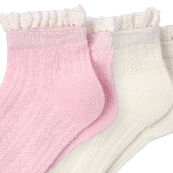 2 Paar Mädchen Sneaker-Socken mit Spitze