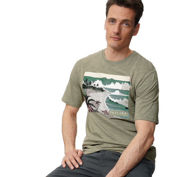 Heren-T-shirt met grote print