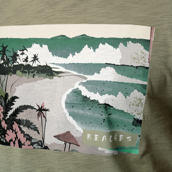 Heren-T-shirt met grote print