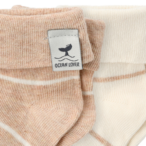 2 Paar Newborn Socken mit Umschlagbündchen