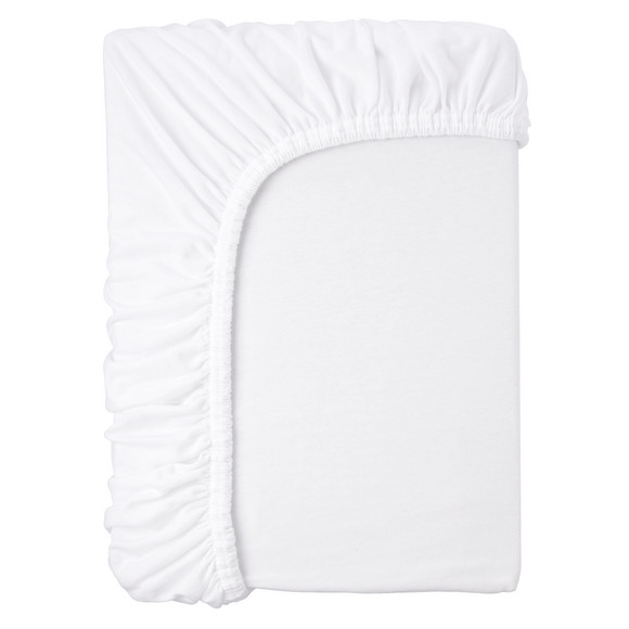 Spannbettlaken 160x200 cm aus Baumwolle weiss