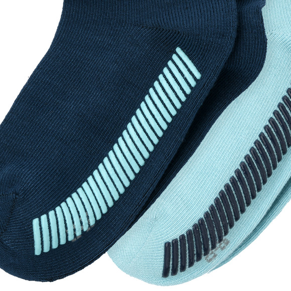 2 Paar Jungen Sneaker-Socken mit ABS-Sohle