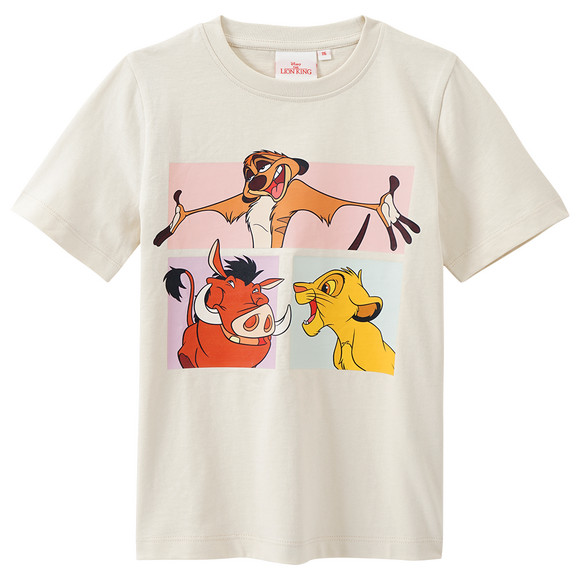 Der König der Löwen T-Shirt mit großem Print beige