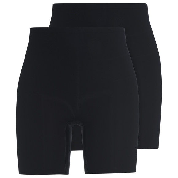 2 Damen Seamless-Radler aus Mikrofaser schwarz