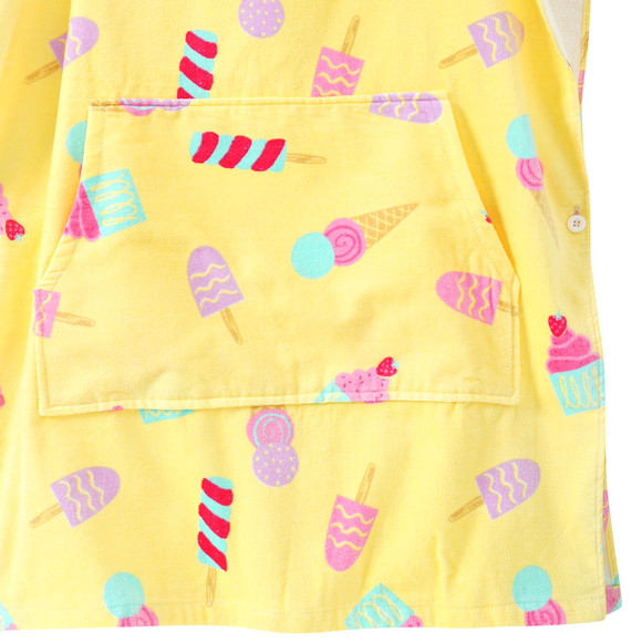 Kinder Badeponcho mit Allover-Print