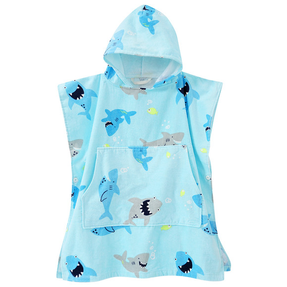 Kinder Badeponcho mit Allover-Print