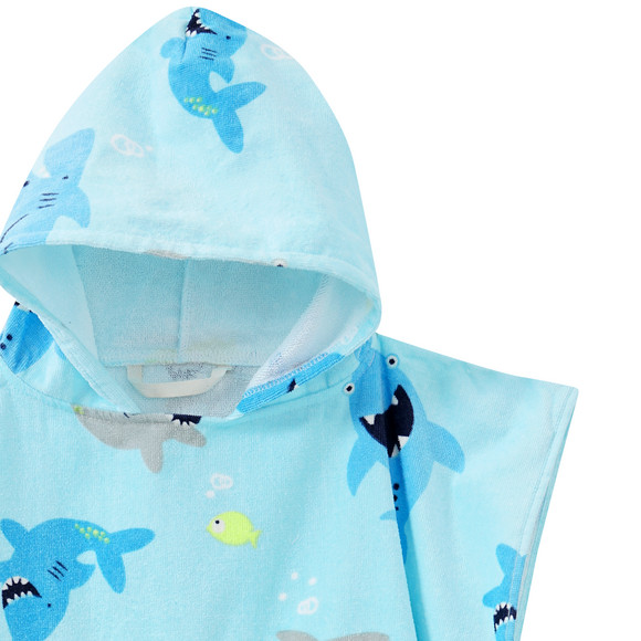 Kinder Badeponcho mit Allover-Print