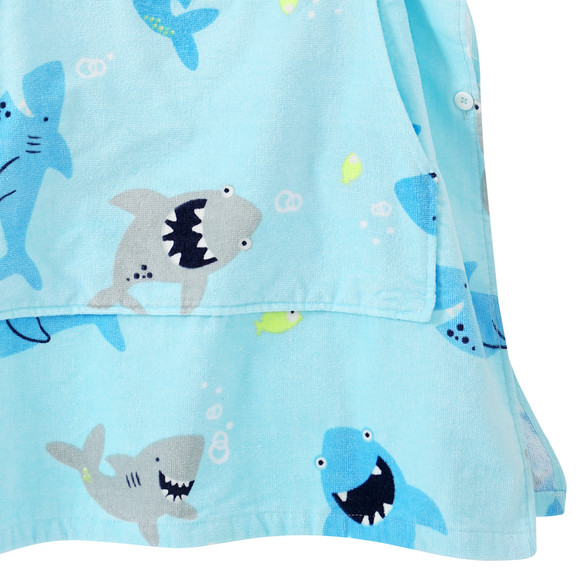 Kinder Badeponcho mit Allover-Print