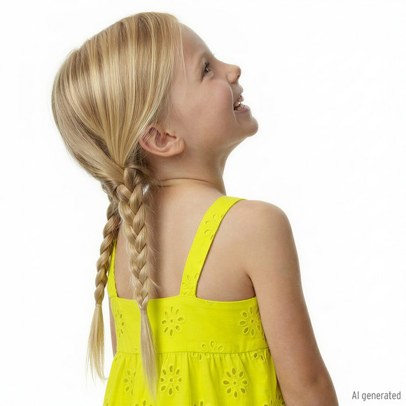 Mädchen Kleid mit Lochstickerei