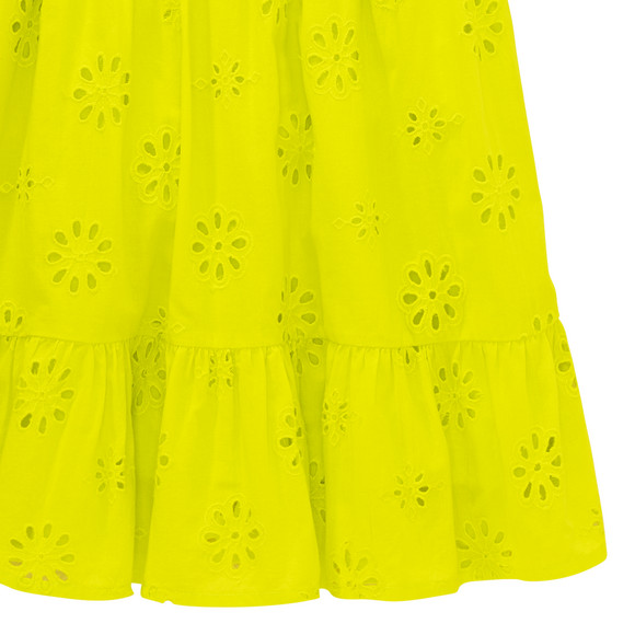 Mädchen Kleid mit Lochstickerei