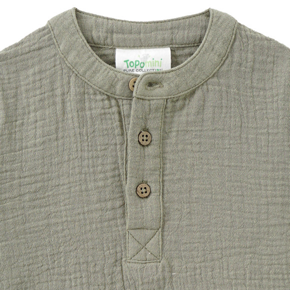 Baby Musselin-Hemd mit Stehkragen