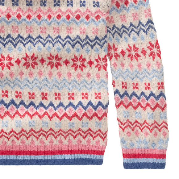 Gebreide kindertrui met kleurrijk patroon