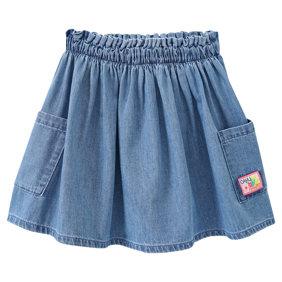 Mädchen Rock in Denim-Optik