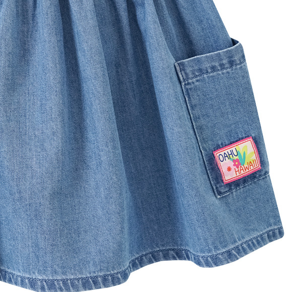 Mädchen Rock in Denim-Optik