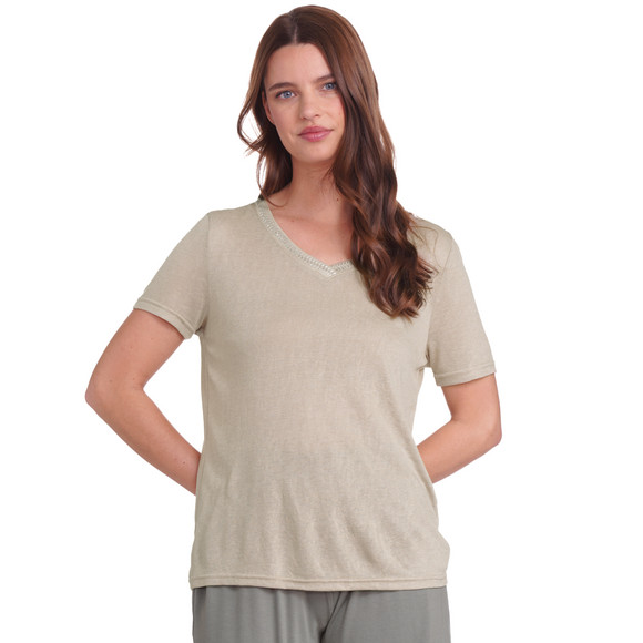 Dames T-shirt met effectgaren