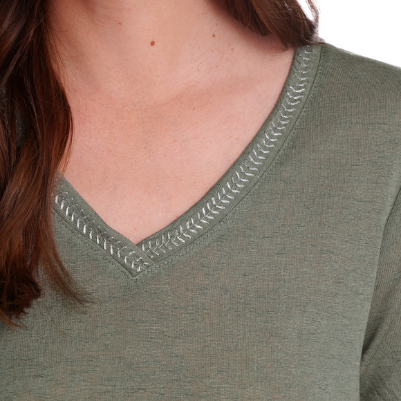 Damen T-Shirt mit Effektgarn