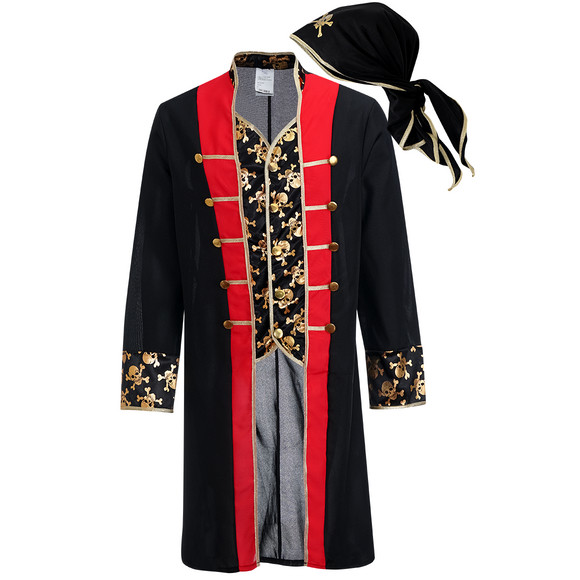 Herren Kostüm Pirat mit Kopftuch