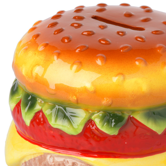 Spaarpot in hamburgerontwerp
