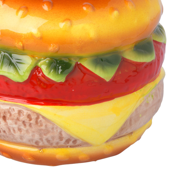 Spaarpot in hamburgerontwerp