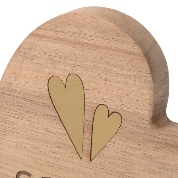 Deko-Aufsteller Herz mit Spruch