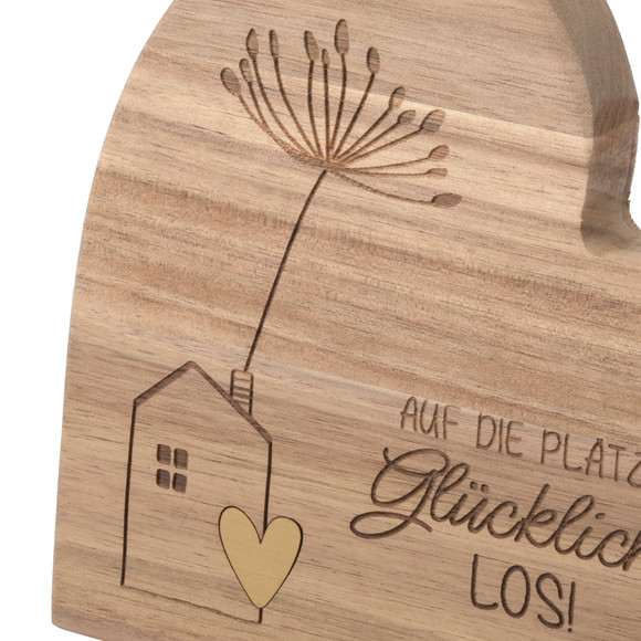 Deko-Aufsteller Herz mit Spruch