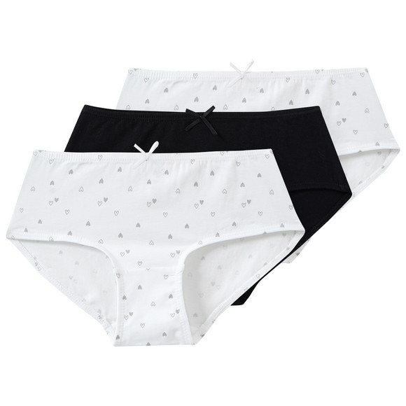 3 Mädchen Slips mit Bio-Baumwolle