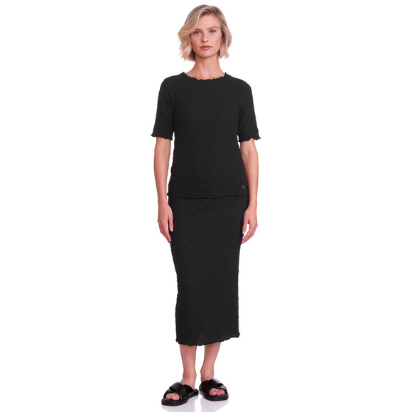 Damen T-Shirt in Crepp-Optik