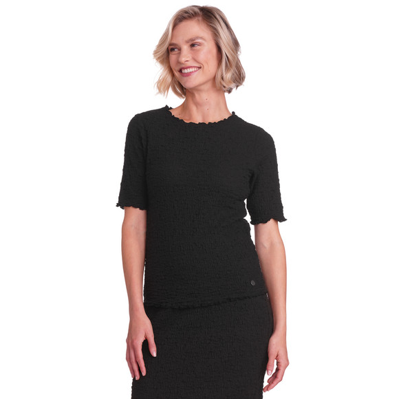 Damen T-Shirt in Crepp-Optik