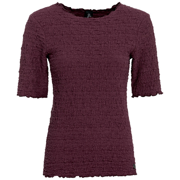 Dames T-shirt in crêpe-look