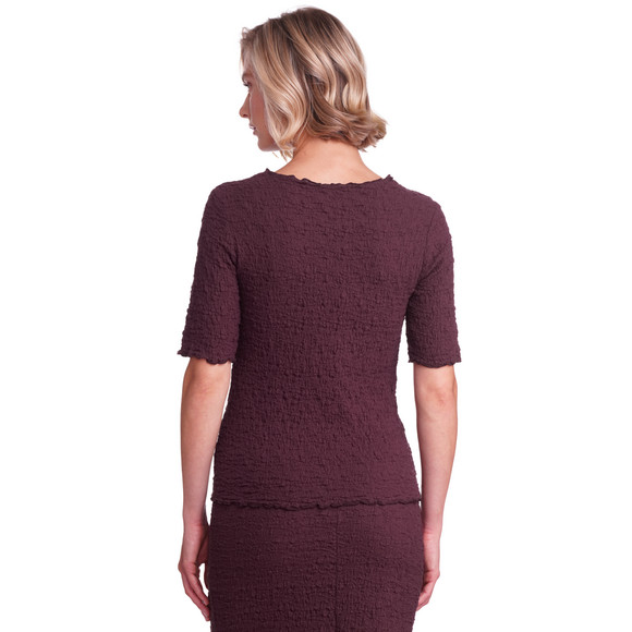 Dames T-shirt in crêpe-look