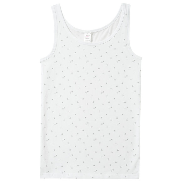 2 Mädchen Unterhemden unifarben