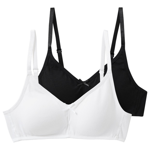 2 Mädchen Soft-Bustiers mit wattierten Cups