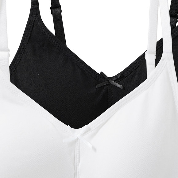 2 Mädchen Soft-Bustiers mit wattierten Cups