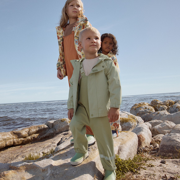 Regenbroek voor baby’s met bretels