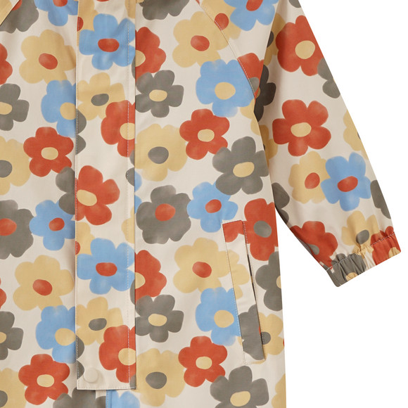 Baby regenpak met bloemen