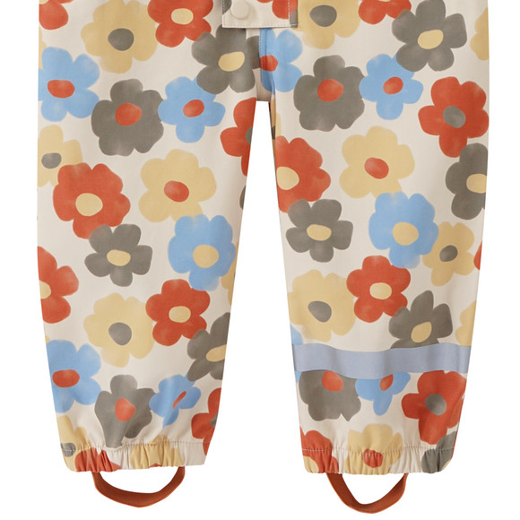 Baby regenpak met bloemen