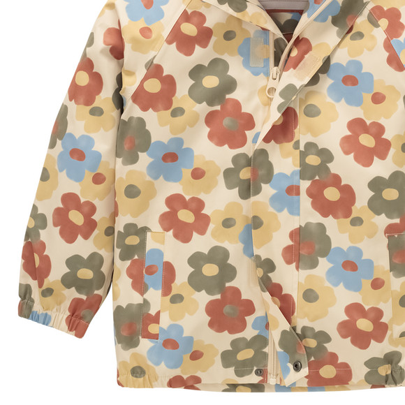 Meisjesregenjas met bloemen