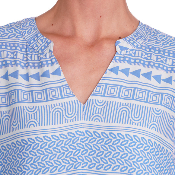 Dames maxi-jurk met all-overmotief