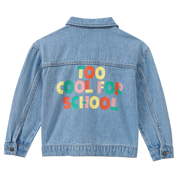 Kinder Jeansjacke mit Buchstaben-Applikation