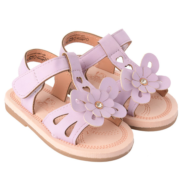 Baby Sandalen mit Blumen-Applikation