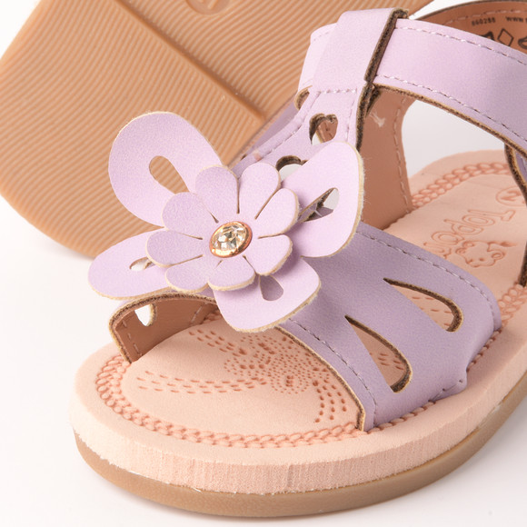 Baby Sandalen mit Blumen-Applikation