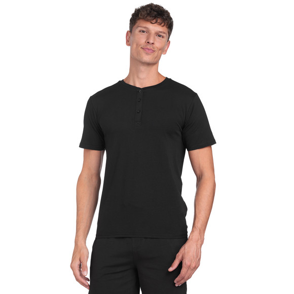 Herren T-Shirt mit Serafino-Ausschnitt 
