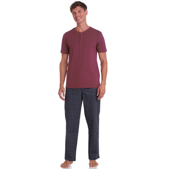 Herren T-Shirt mit Serafino-Ausschnitt 